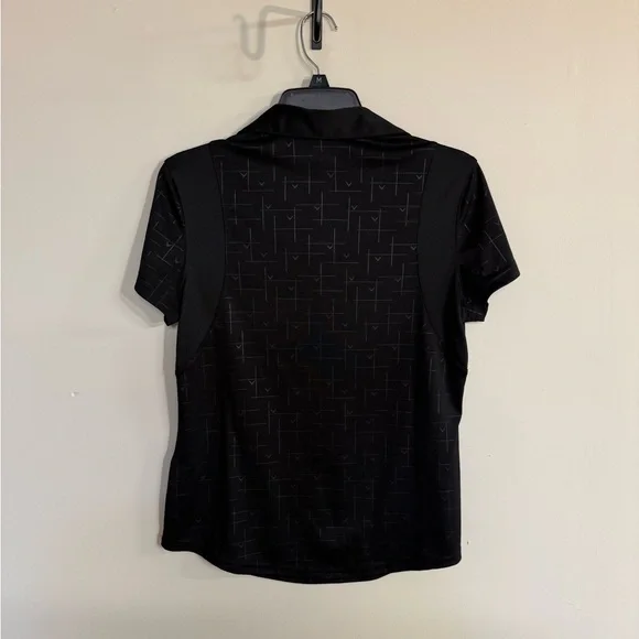 Callaway Women's Black Button Down V-neck Golf Polo - Size Medium - Picture 3 of 4